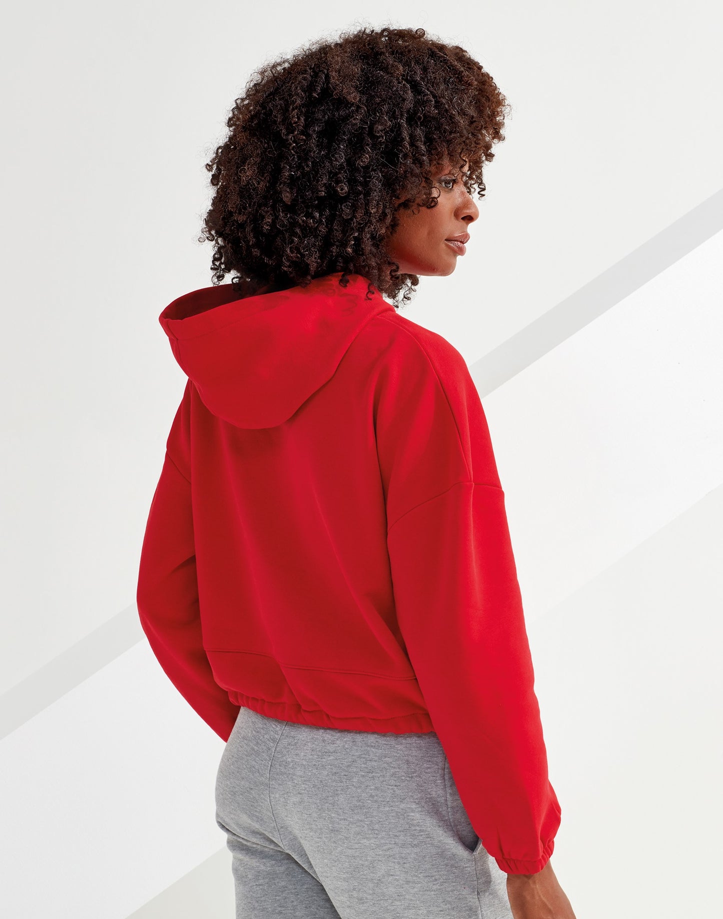 Cropped Drawstring Hoodie